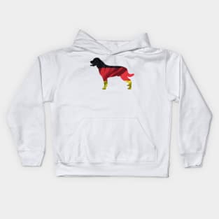 German Rottweiler Dog Silhouette German Flag Kids Hoodie